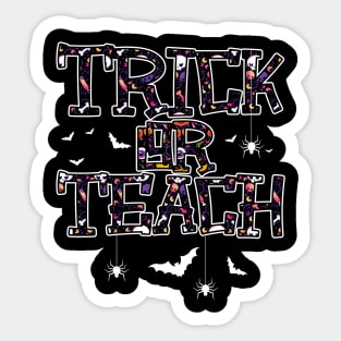 Trick Or Teach Cute Halloween Teacher Men Women Sticker